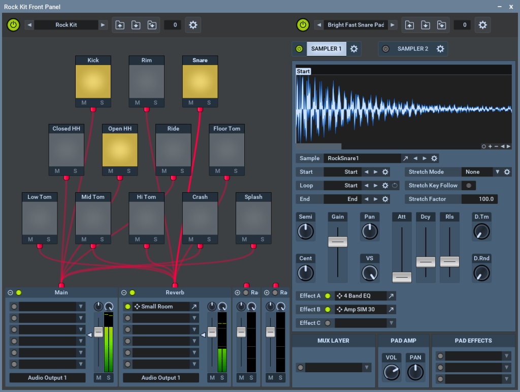 MuLab 9 のインストゥルメントである MuDrum の画像