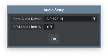 Audio Setup